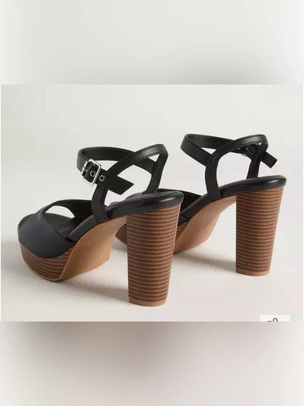 Torrid Black Platform Block Heel Sandal 13 W